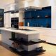 Kitchen with solid surface countertops